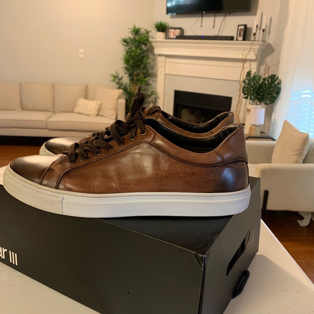 Trask Men’s Rigby Cognac Italian shoe. In great condition!